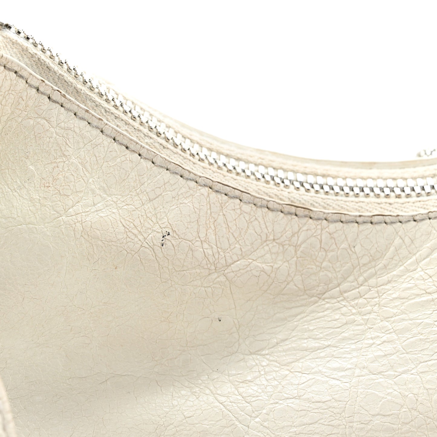 Agneau Arena Le Cagole Shoulder Bag XS Optic White