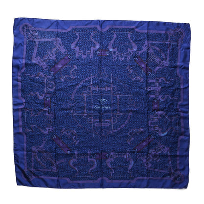Hermes Silk Dip Dyed Mors et Gourmettes Scarf 90 Iris 1 of 5