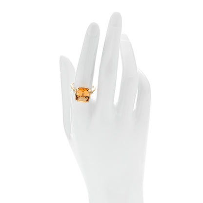 Tiffany 18K Yellow Gold Diamond Citrine Sparklers Cocktail Ring 56 7.5 2 of 6