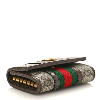 Gucci GG Supreme Monogram Web Ophidia 6 Key Holder Case Beige New Acero 4 of 9