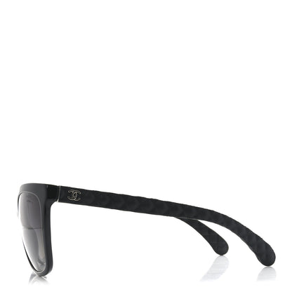 Chanel Acetate Quilted Polarized Butterfly CC Sunglasses 5288-Q Black 3 of 7