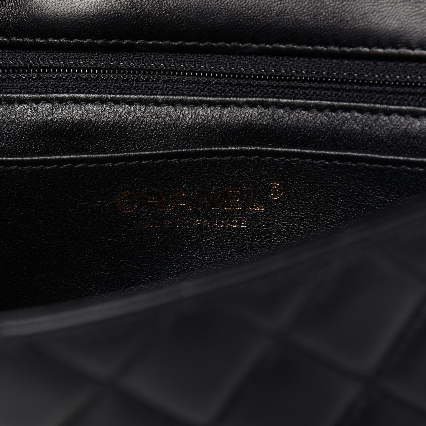 Lambskin Quilted Mini Rectangular Flap Black