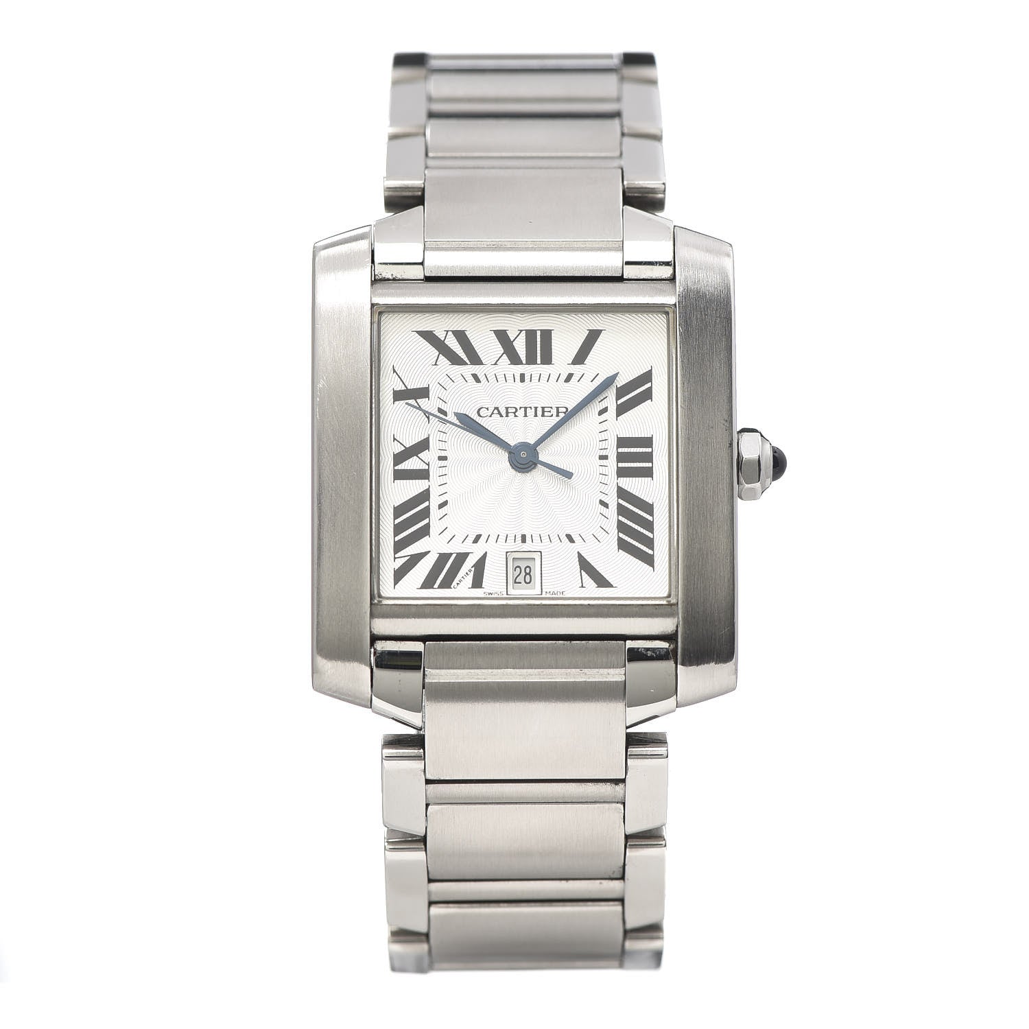 Cartier Stainless Steel 28mm Tank Francaise Automatic Watch 1 of 6