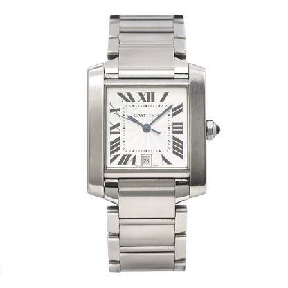 Cartier Stainless Steel 28mm Tank Francaise Automatic Watch 1 of 6