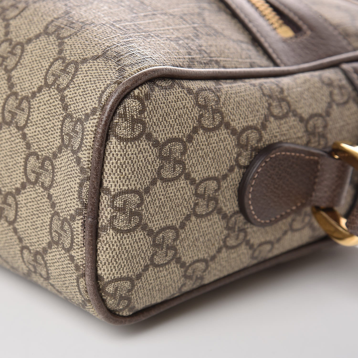 Gucci GG Supreme Monogram Web Small Ophidia Shoulder Bag Brown 10 of 11