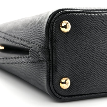 Prada Saffiano Cuir Micro Matinee Tote Black 8 of 9