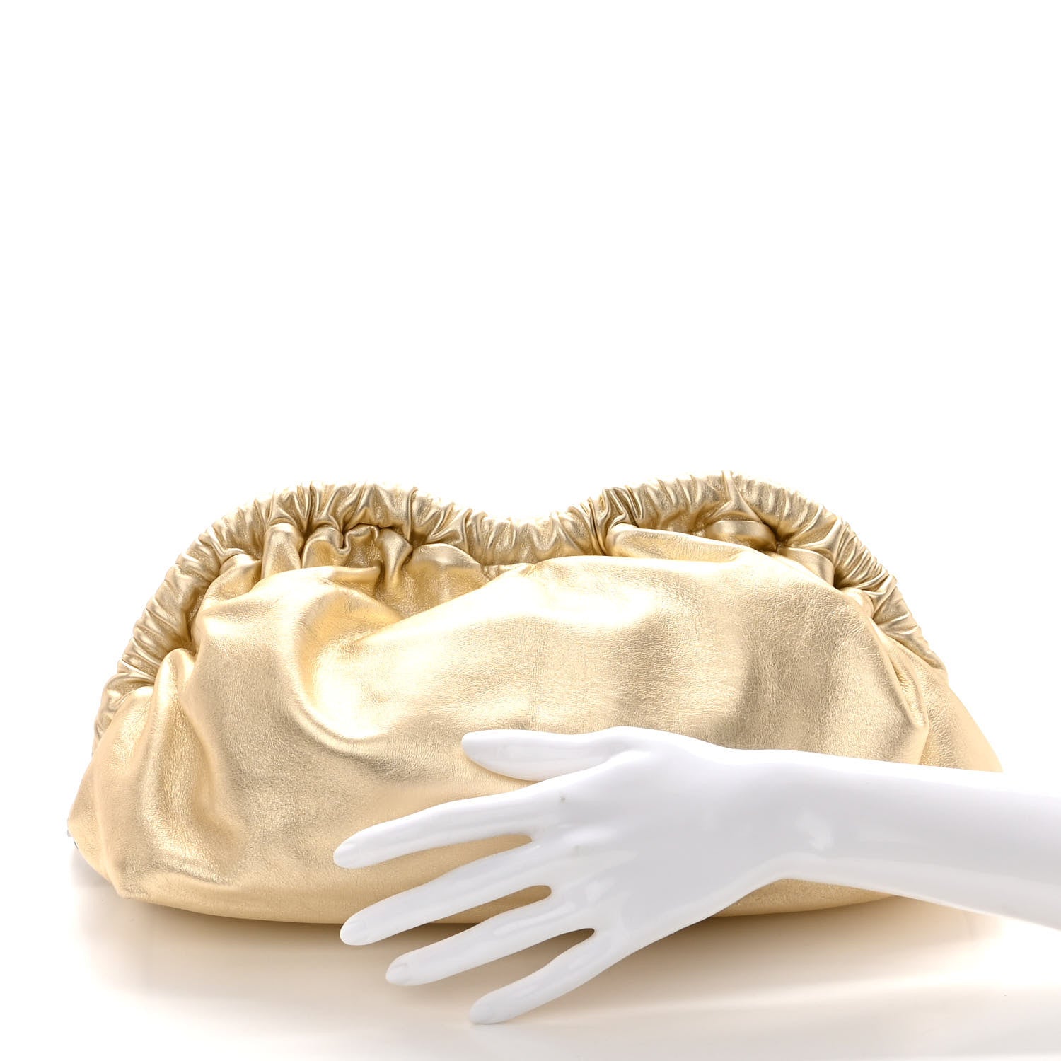 Mansur Gavriel Metallic Lambskin Cloud Clutch Gold 2 of 9