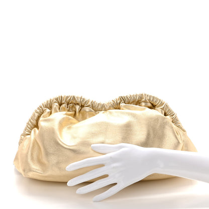 Mansur Gavriel Metallic Lambskin Cloud Clutch Gold 2 of 9