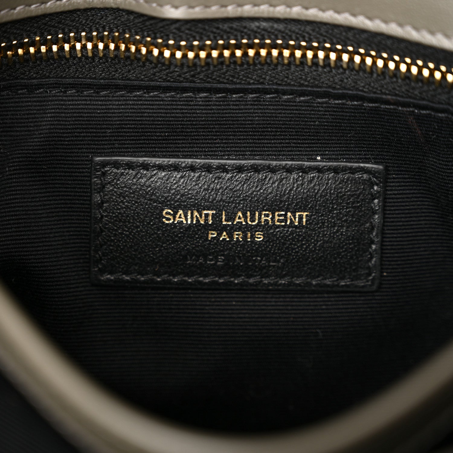 Saint Laurent Calfskin Y Quilted Monogram Toy Loulou Crossbody Bag Grey Kaki 6 of 11