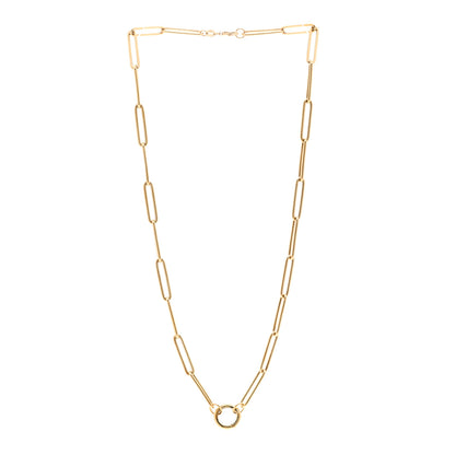 Foundrae 18K Yellow Gold Classic Fob Open Clip Chain Necklace 3 of 6