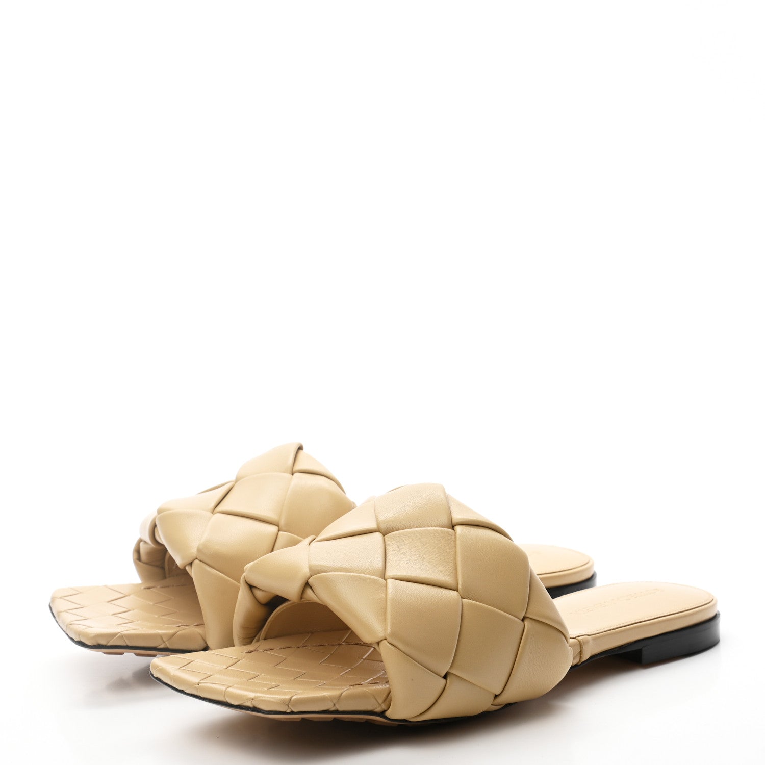 Bottega Veneta Nappa Maxi Intrecciato Lido Flat Sandals 39 Cane Sugar 3 of 7