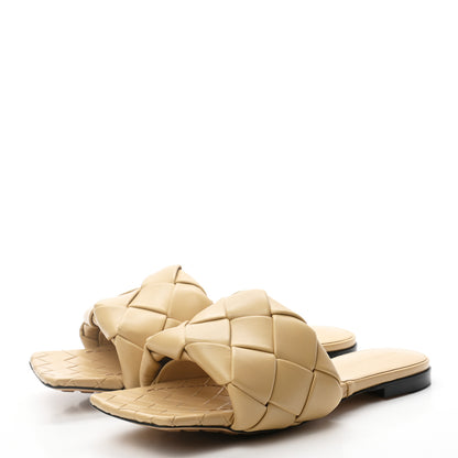 Bottega Veneta Nappa Maxi Intrecciato Lido Flat Sandals 39 Cane Sugar 3 of 7
