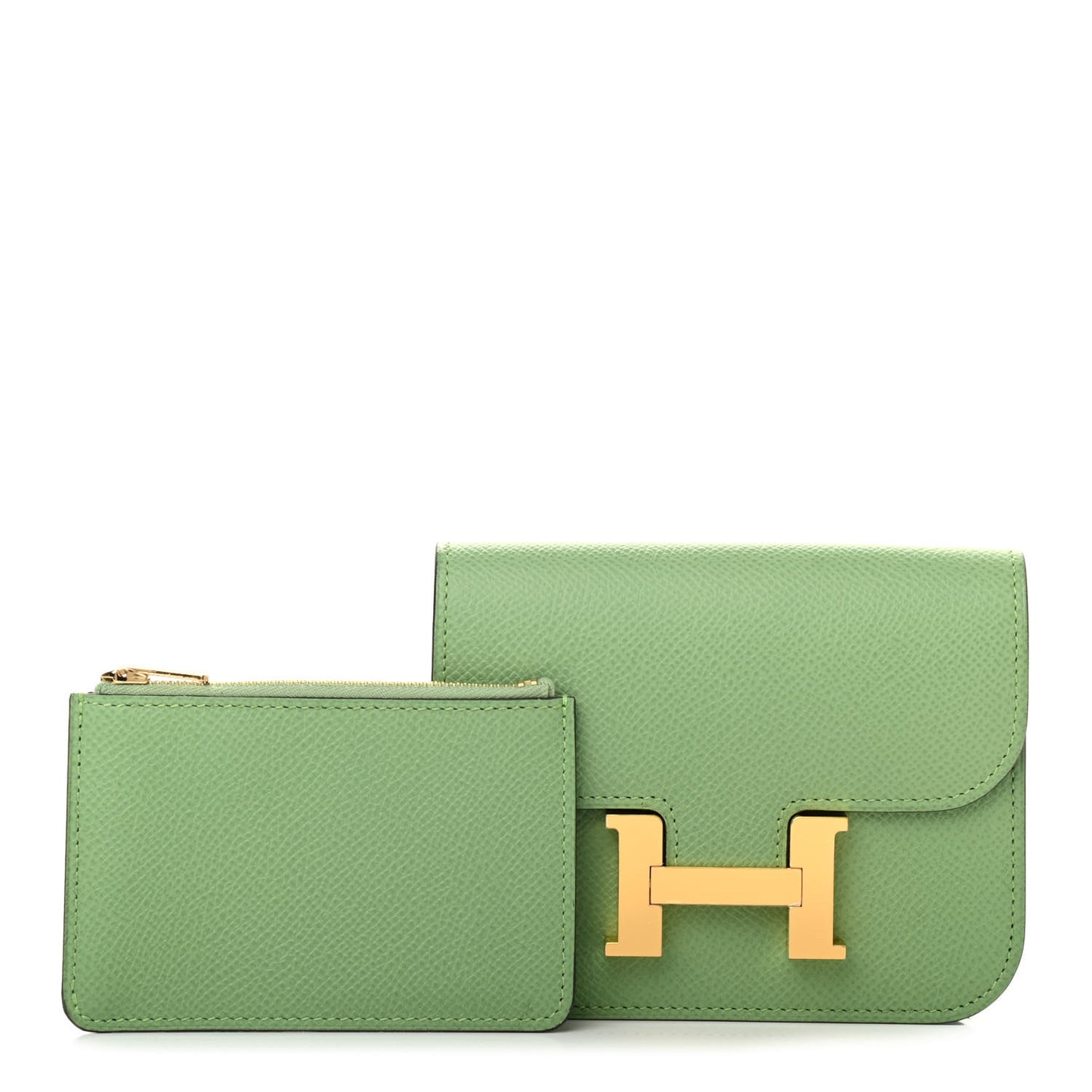 Epsom Constance Slim Wallet Vert Criquet