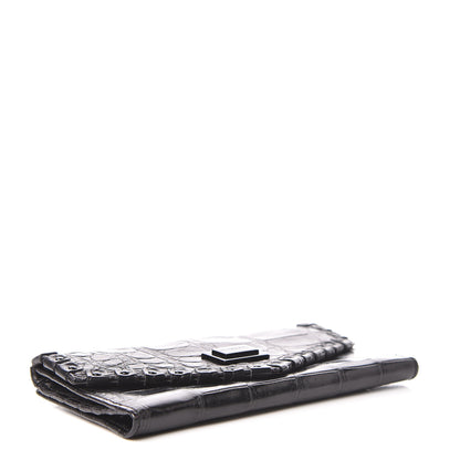 Burberry Alligator Continental Wallet Black 4 of 11