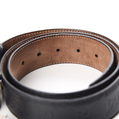 Gucci Guccissima Interlocking G Belt 95 38 Black 4 of 9