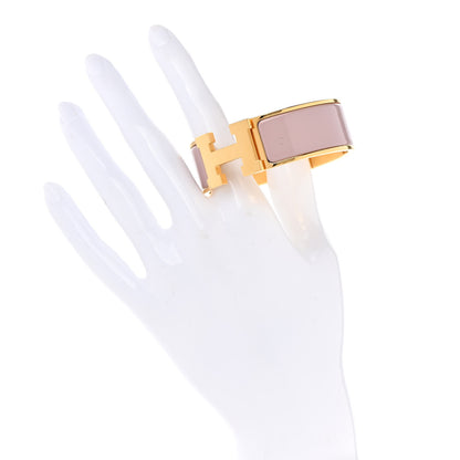 Hermes Enamel Wide Clic Clac H Bracelet PM Rose Poudre 2 of 5