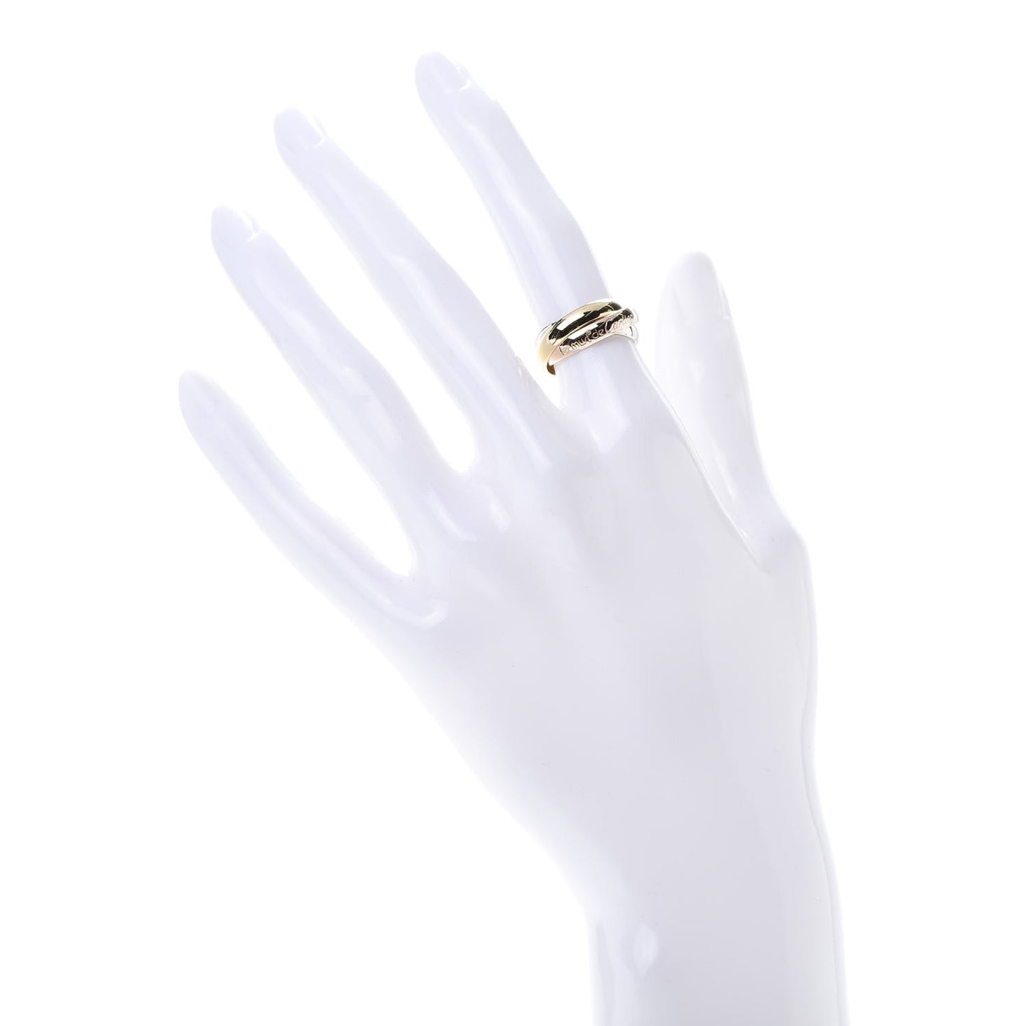 18K Pink Yellow White Gold Classic Les Must De Trinity Ring 48 4.5