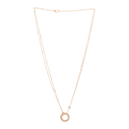 Cartier 18K Pink Gold 2 Diamond LOVE Necklace 3 of 5