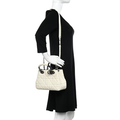 Christian Dior Calfskin Cannage Small The Lady 95.22 Ivory 2 of 10