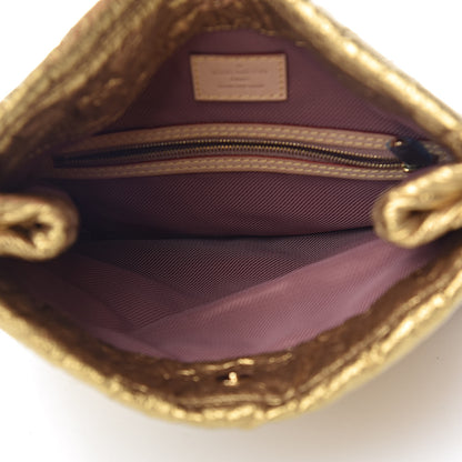 Louis Vuitton Jacquard Quilted Monogram Limelight Clutch PM Gold 5 of 9
