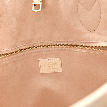 Louis Vuitton Empreinte Monogram Giant Neverfull MM Creme Rose Trianon 7 of 10