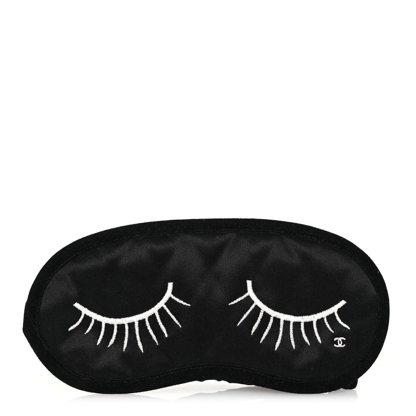 Silk Eyelid Sleeping Mask Black