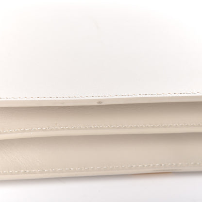 Saint Laurent Calfskin Monogram Cassandra Clasp Bag Porcellana 13 of 14