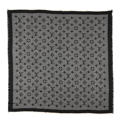 Louis Vuitton Silk Wool Monogram Neo Natte Shawl Black 1 of 3