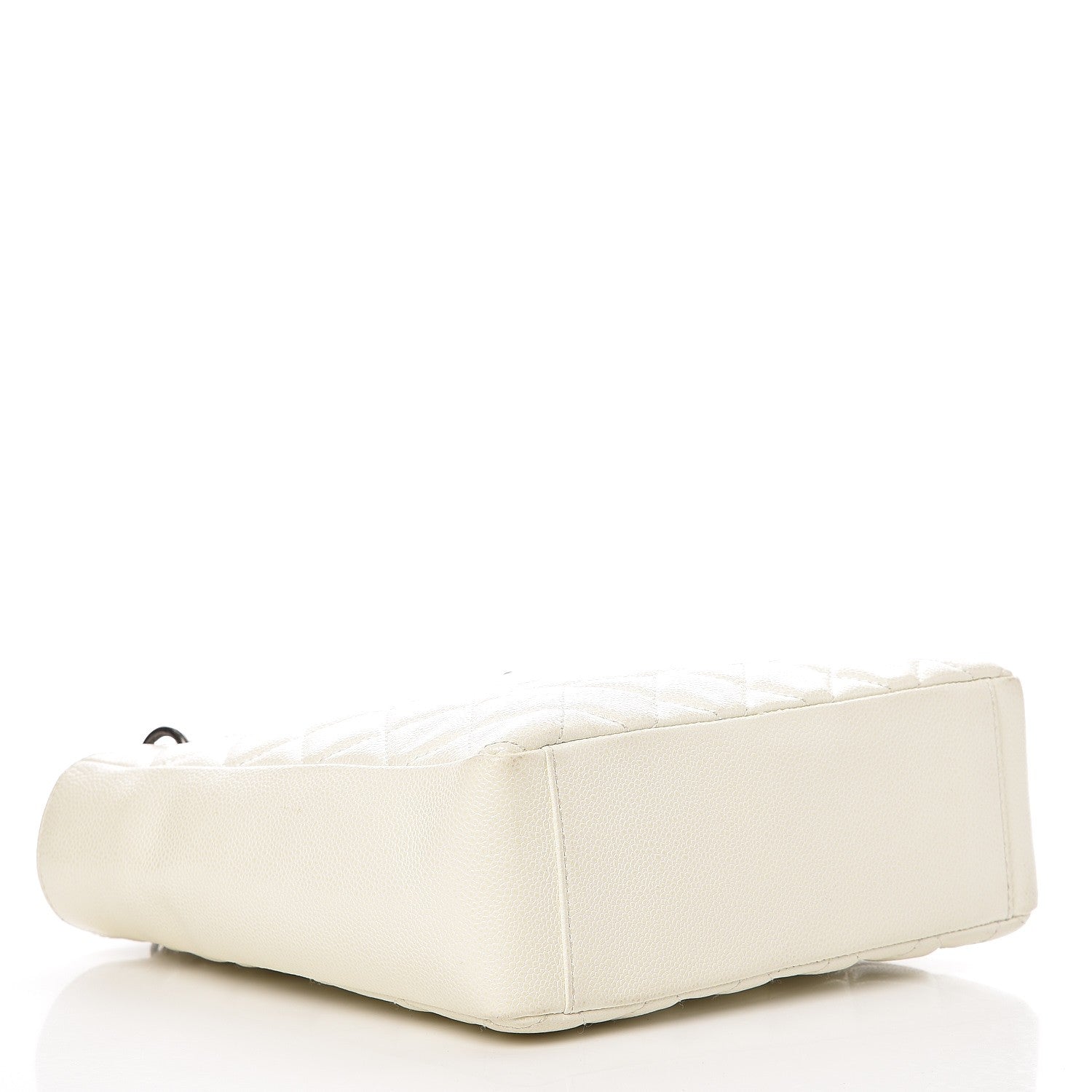 Chanel Caviar Quilted Petit Shopping Tote PST White 4 of 20