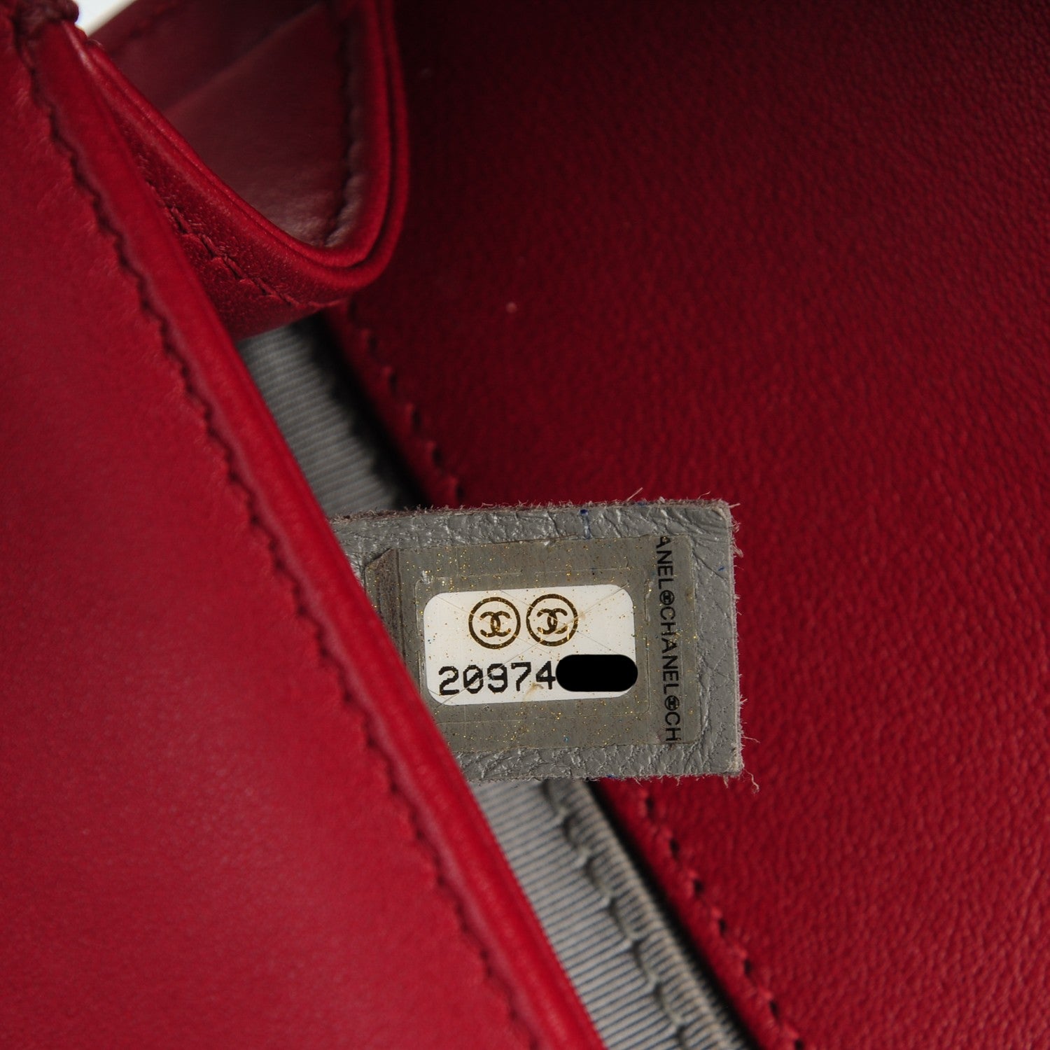 Chanel Calfskin Chevron Quilted Small Boy Flap Red 7 of 7