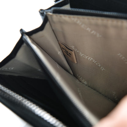 Burberry Supernova Check Large Ziggy Zip Around Wallet Black 7 of 11