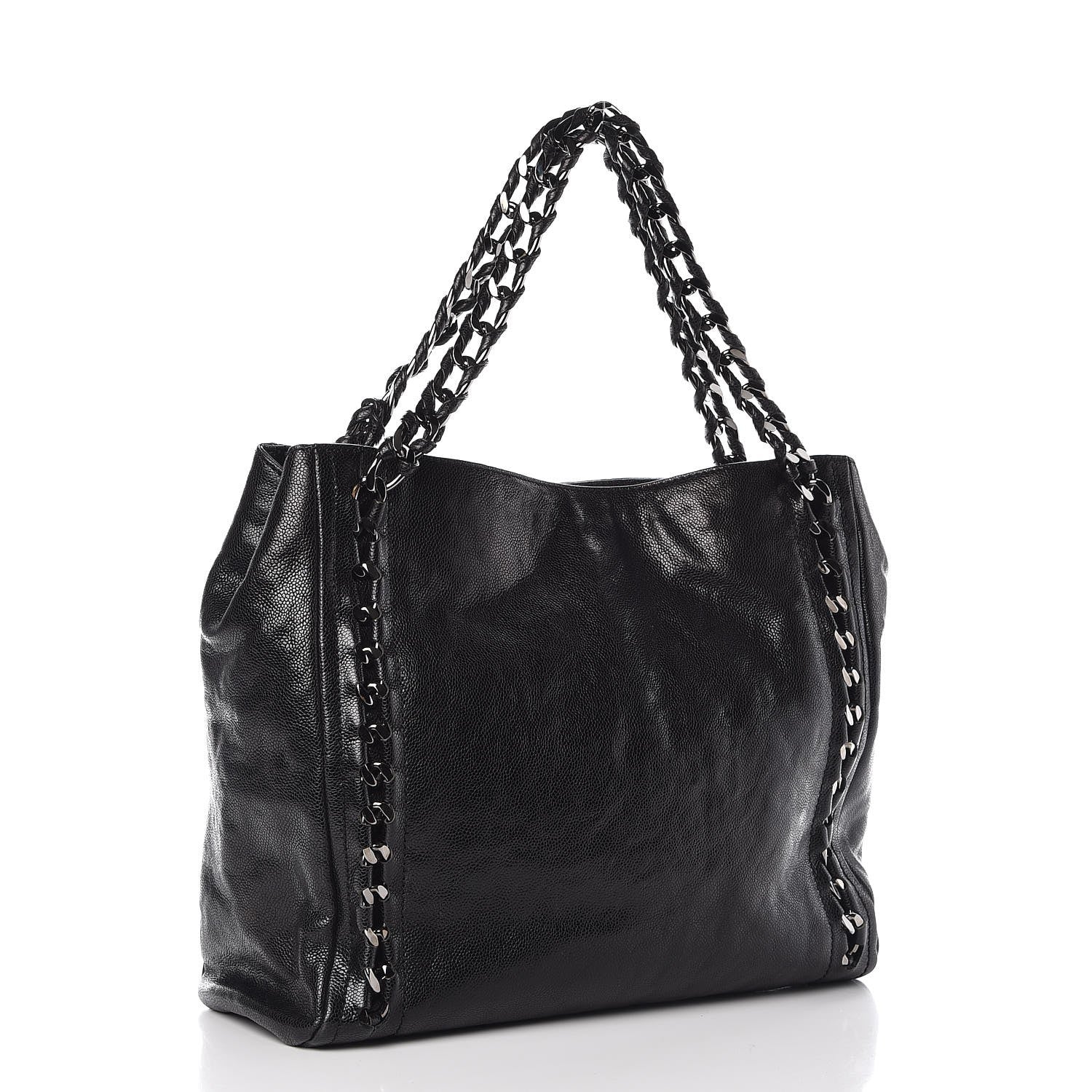 Chanel Glazed Caviar Modern Chain Tote Black 3 of 7