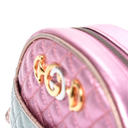 Gucci Laminated Nappa Trapuntata Mini Zumi Dome Shoulder Bag Rosa Lago Rame 8 of 11