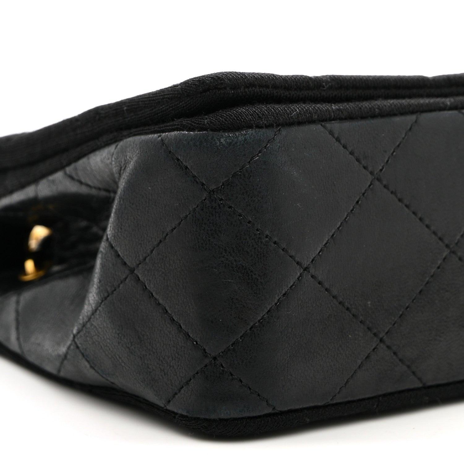 Chanel Jersey Calfskin Quilted Mini Single Flap Bag Black 9 of 10