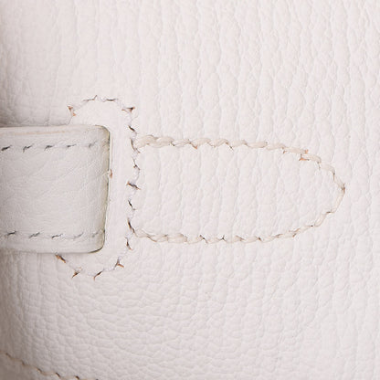 Hermes Taurillon Clemence Birkin 35 White 10 of 33