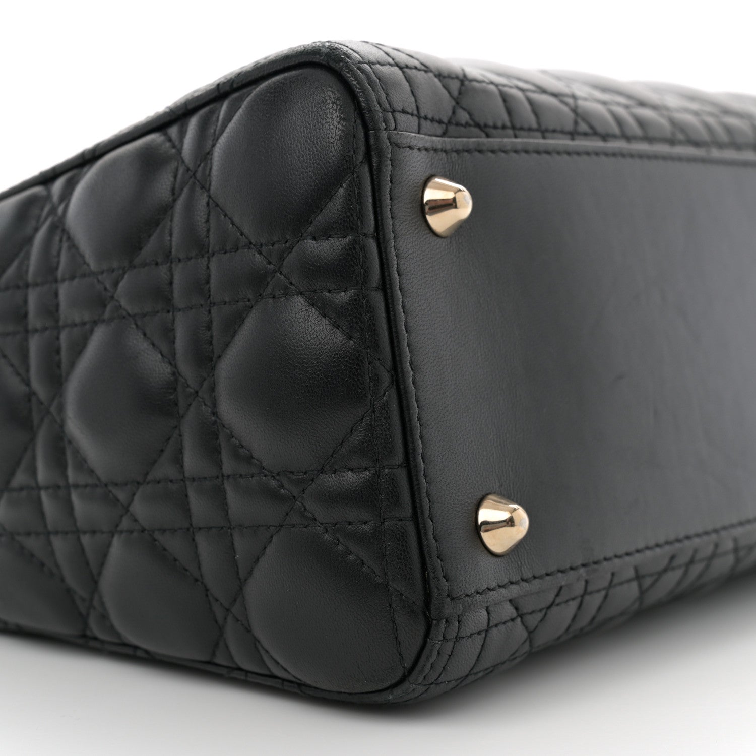 Christian Dior Lambskin Cannage Large Lady Dior Black 9 of 10