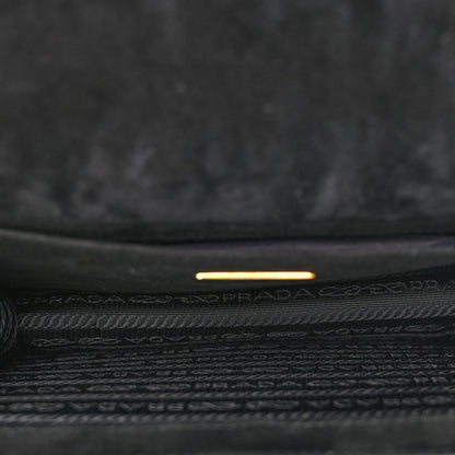 Prada Velluto Ricamo Cahier Shoulder Bag Black 5 of 9