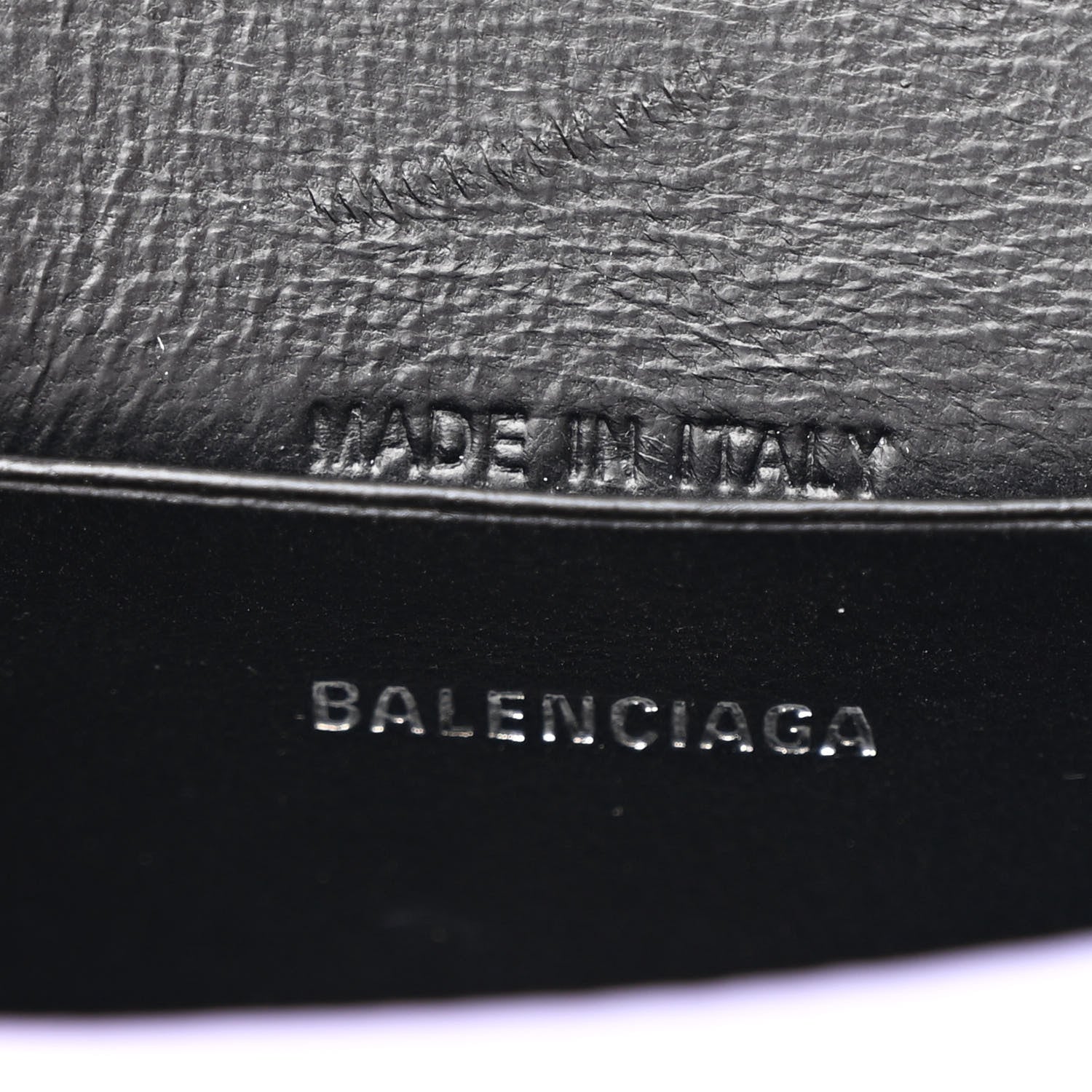 Balenciaga Metallic Calfskin Crocodile Embossed Hourglass Top Handle Bag Mini with Chain Lilac 6 of 11