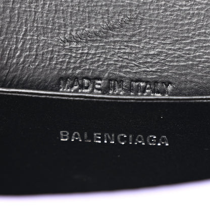 Balenciaga Metallic Calfskin Crocodile Embossed Hourglass Top Handle Bag Mini with Chain Lilac 6 of 11