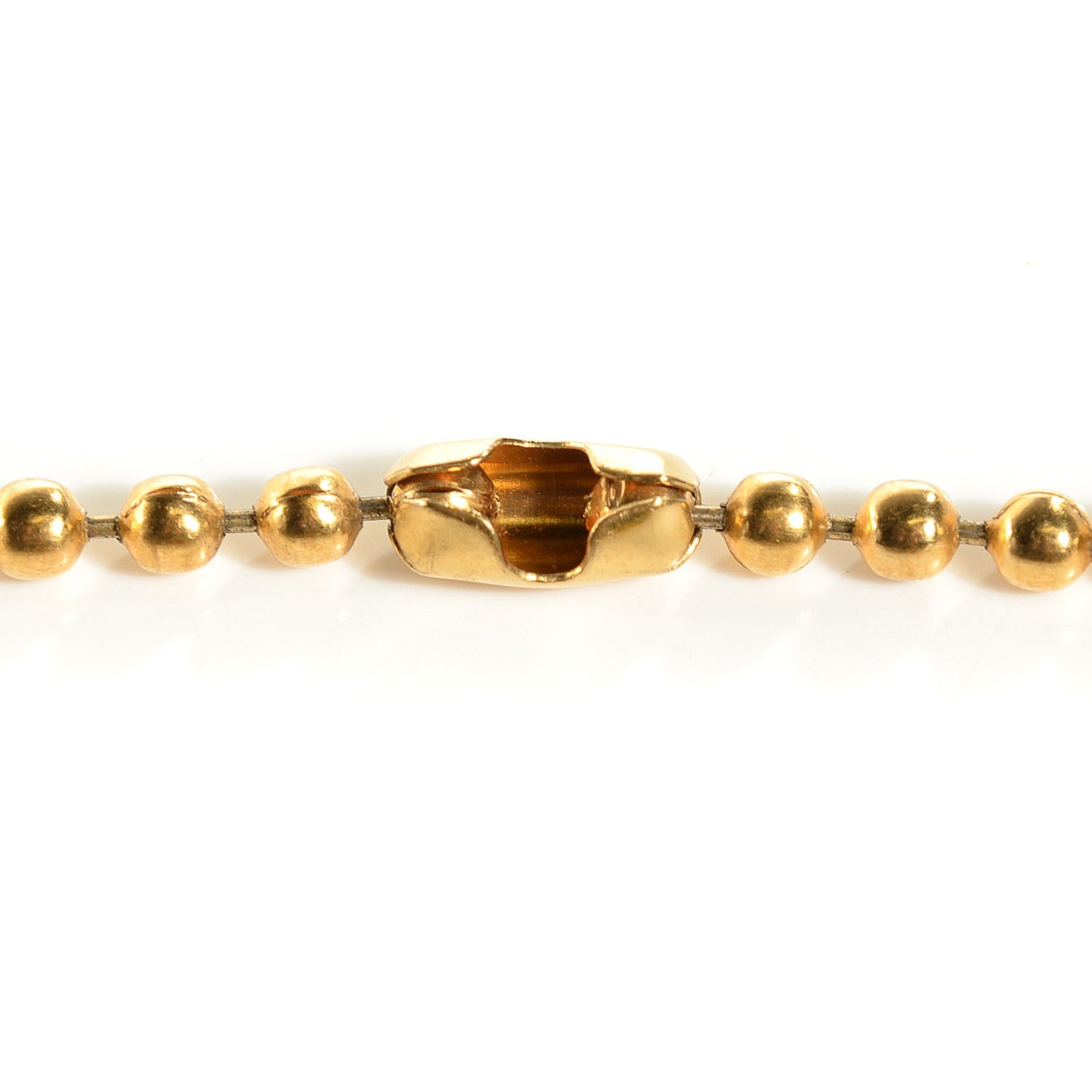 Chanel Dog Tag Charm Necklace Gold 3 of 5