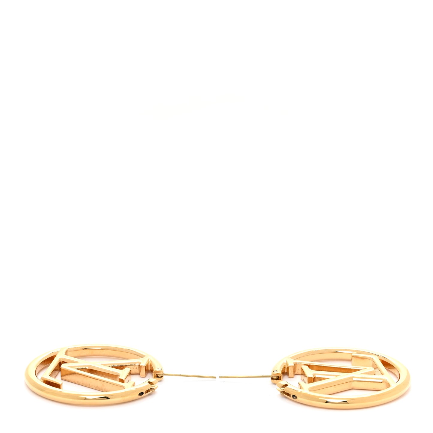 Metal Louise Hoop Earrings Gold