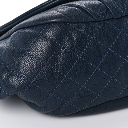 Chanel Caviar Half Moon Large Flap Navy 7 of 11