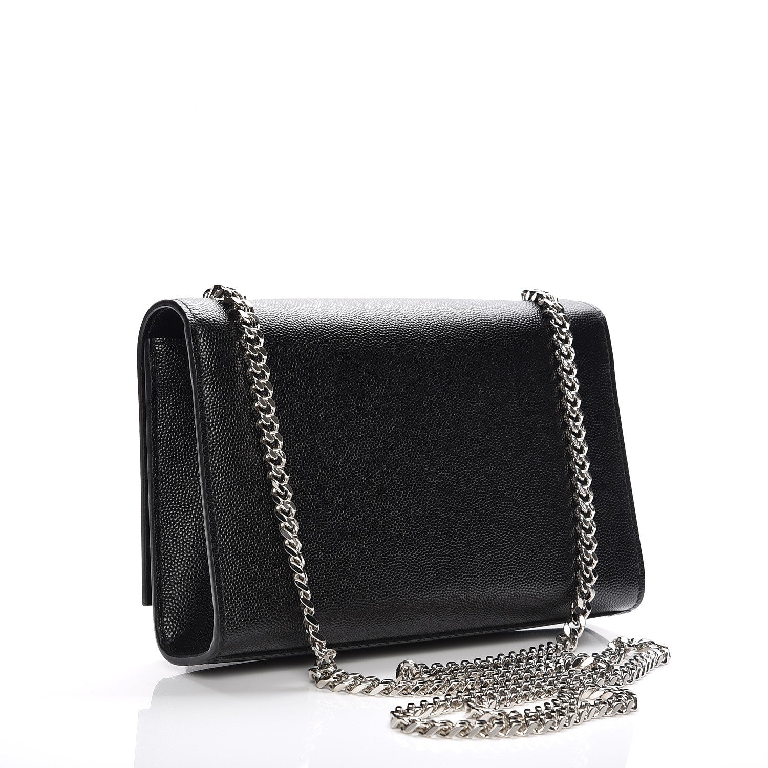 Saint Laurent Grain De Poudre Small Monogram Kate Satchel Black 3 of 6