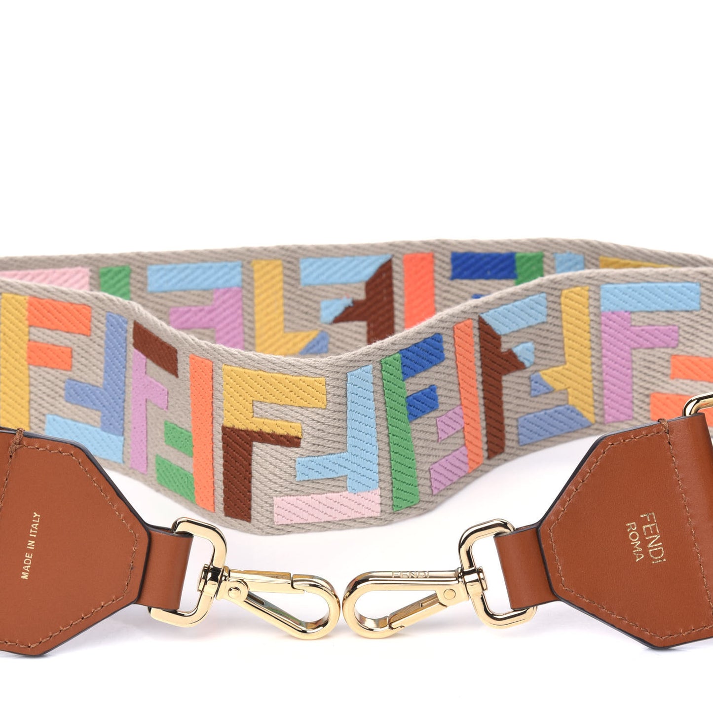 Canvas Calfskin FF 1974 Adjustable Strap You Multicolor Cuoio