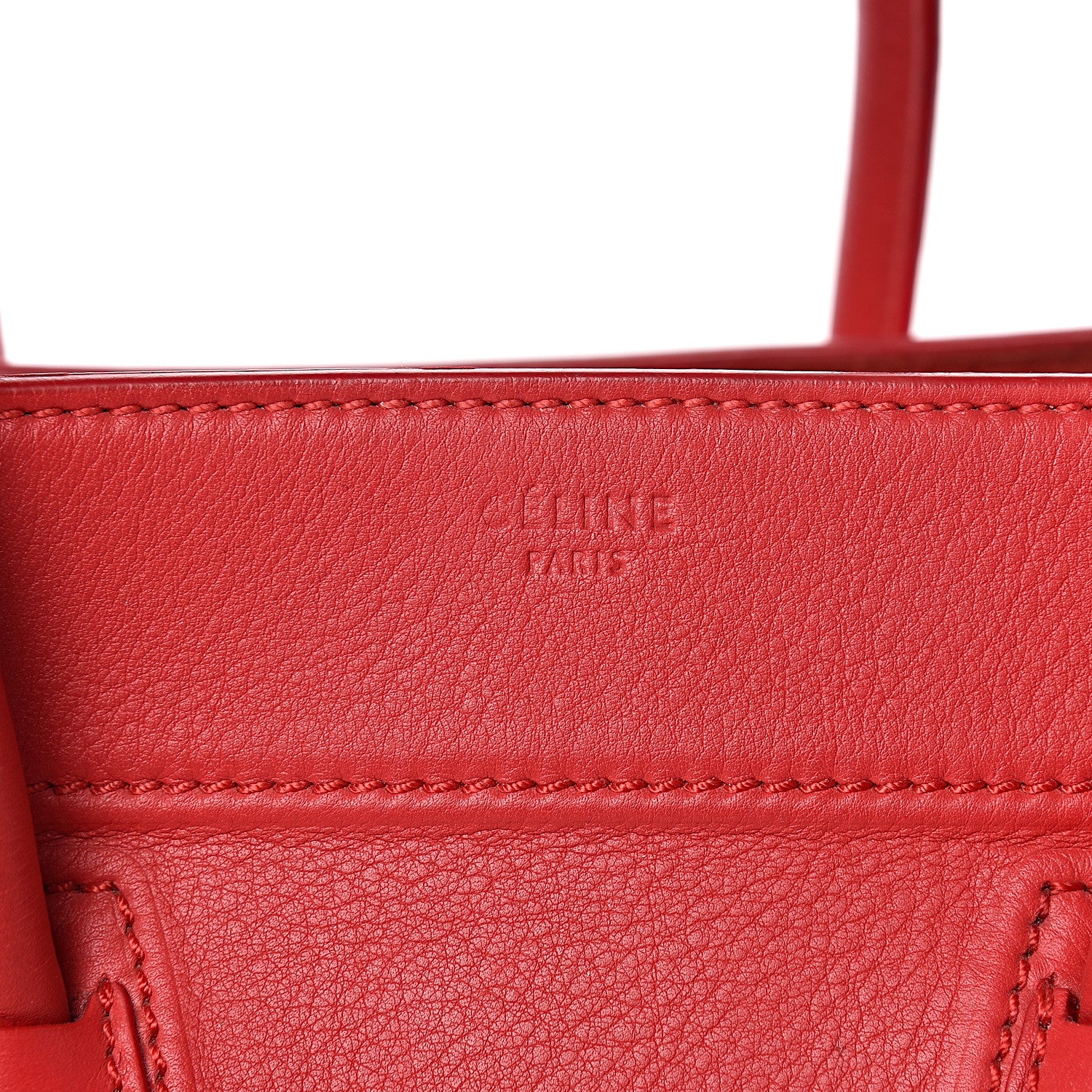 Celine Supple Calfskin Medium Phantom Luggage Vermillion 13 of 13