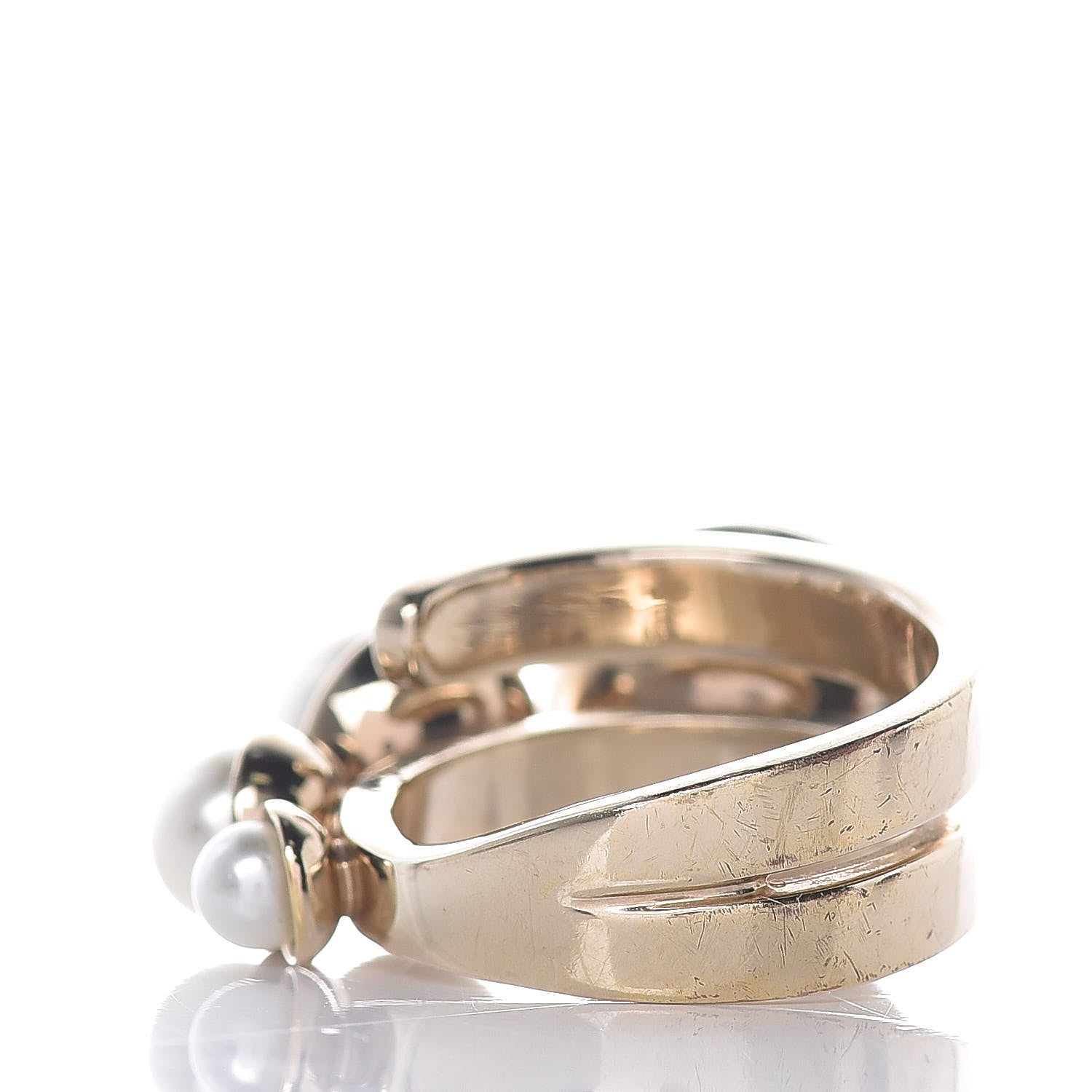 Christian Dior Pearl Perles Ring M Light Gold 4 of 6