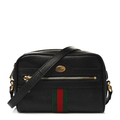 Gucci Calfskin Web Mini Ophidia Shoulder Bag Black 1 of 10