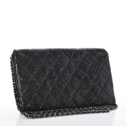 Chanel Crystal Quilted Evening Flap Black 3 of 8