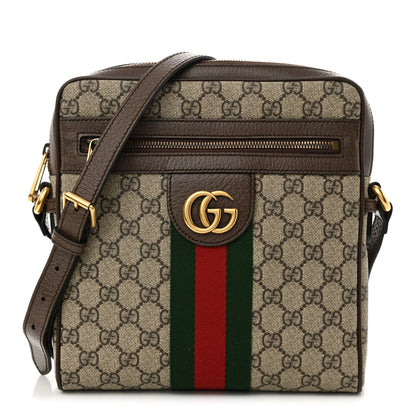 Gucci GG Supreme Monogram Web Small Ophidia Messenger Bag Brown 1 of 11