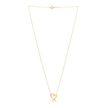 Tiffany 18K Yellow Gold Small Paloma Picasso Loving Heart Pendant Necklace 3 of 4